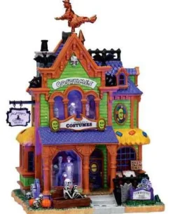 Lemax 75494 - Agatha's Costume Crypt, With Adaptor (No Color Box) - Spooky Town Halloween Village Houses & Buildings