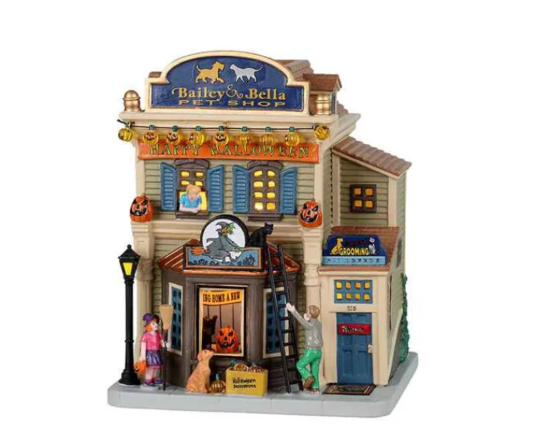 Lemax 25853 - Bailey & Bella Pet Shop - Spooky Town Halloween Village Houses & Buildings