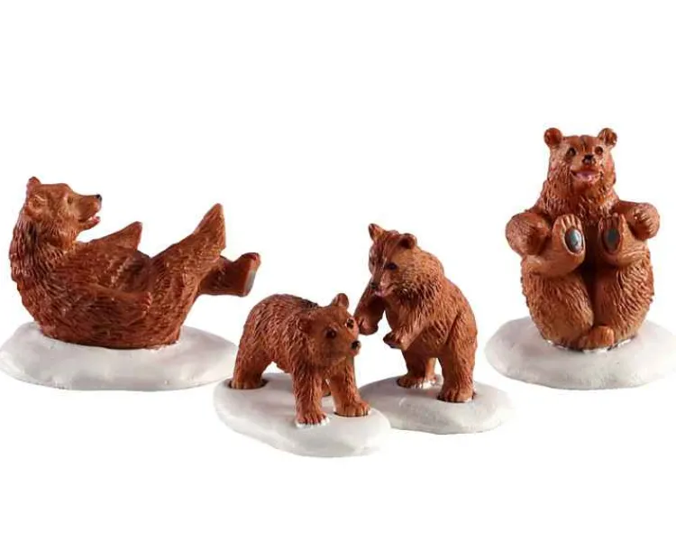 Lemax 02943 - Bear Family Snow Day, Set Of 4 - Figurines