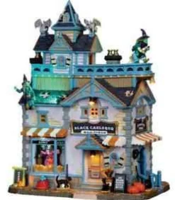 Lemax 05005 - Black Cauldron Boo-Tique, With 4.5V Adaptor (No Color Box) - Spooky Town Houses