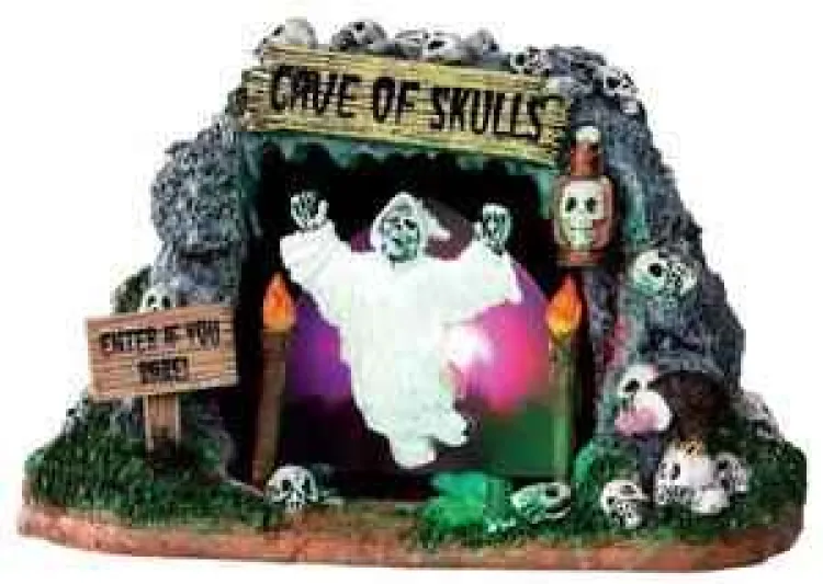 Lemax 34602 - Cave Of Skulls, Battery-Operated (4.5V) - Spooky Town Halloween Village Accessories