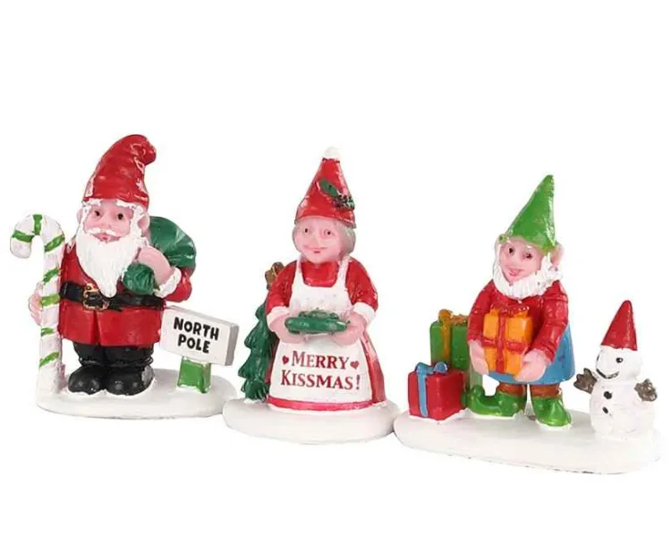 Lemax 04739 - Christmas Garden Gnomes, Set Of 3 - Misc. Accessories