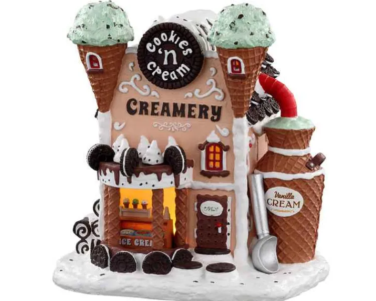 Lemax 05699 - Cookies 'N Cream Creamery, Battery-Operated (4.5V) - Sugar N Spice Houses