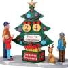 Lemax 33011 - Countdown Tree, Set Of 7 - Christmas Village Table Pieces