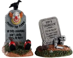 Lemax 04711 - Crazy Headstones, Set Of 2 - Spooky Town Accessories