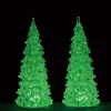 Lemax 94517 - Crystal Lighted Tree, 3 Color Changeable, Medium, Set/2, Battery-Operated (4.5-Volt) - Trees