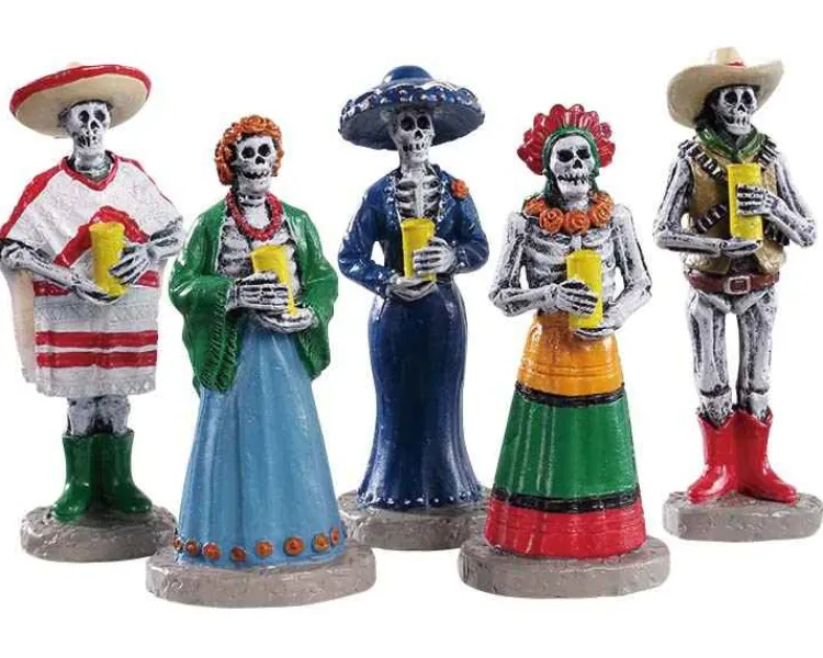 Lemax 92729 - Dia De Los Muertos Vigil, Set Of 5 - Spooky Town Figurines