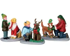 Lemax 52358 - Doggie Dress Up, Set Of 3 - Christmas Figurines