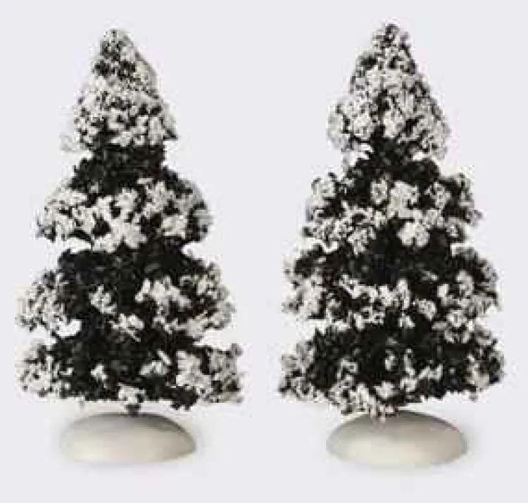 Lemax 44234 - Evergreen Tree, Set Of 2, Small - Christmas Village Trees