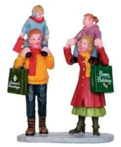 Lemax 22022 - Family Xmas Shopping - Christmas Village Figurines