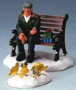 Lemax 42905 - Feeding Pigeons, Set Of 2 - Christmas Village Figurines