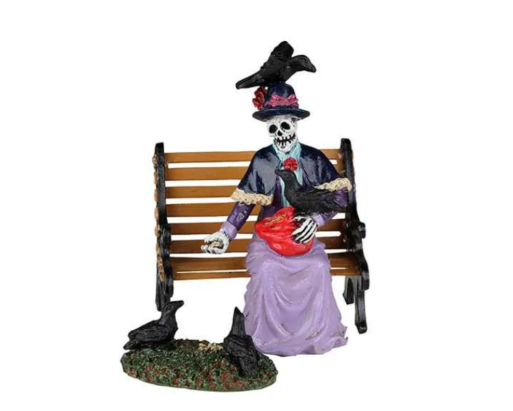 Lemax 22101 - Feeding The Birds, Set Of 2 - Spooky Town Halloween Village Figurines