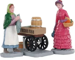 Lemax 02950 - Fresh Fish For Sale, Set Of 3 - Figurines