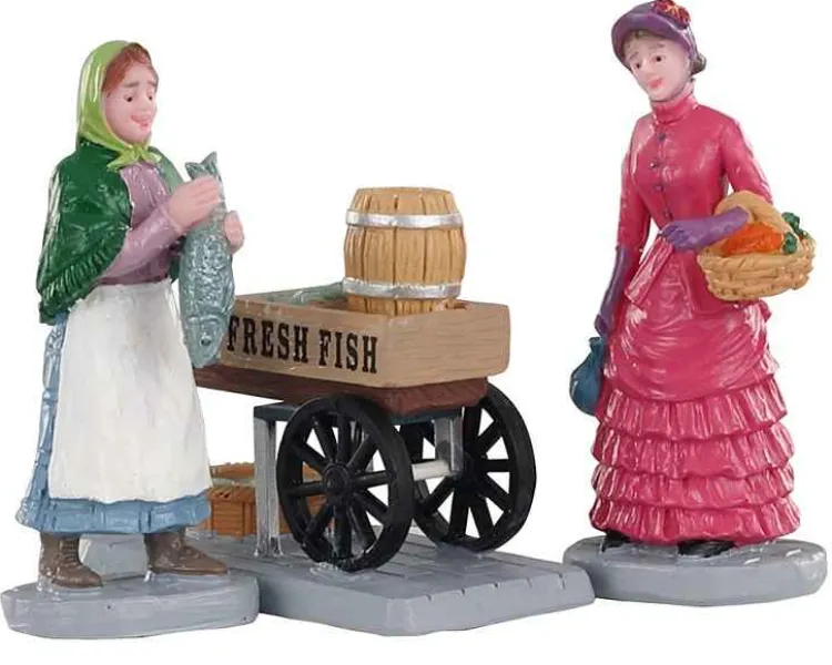Lemax 02950 - Fresh Fish For Sale, Set Of 3 - Figurines
