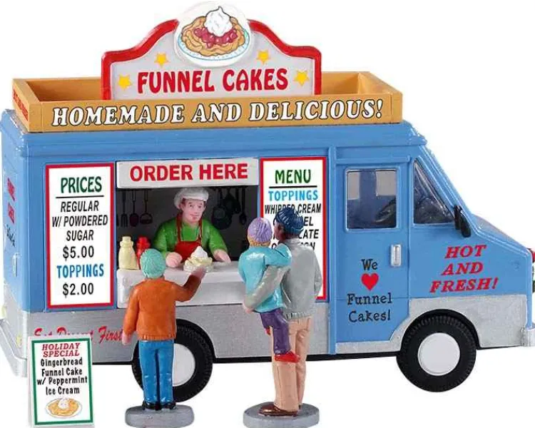 Lemax 93420 - Funnel Cakes Food Truck, Set Of 4 - Table Pieces