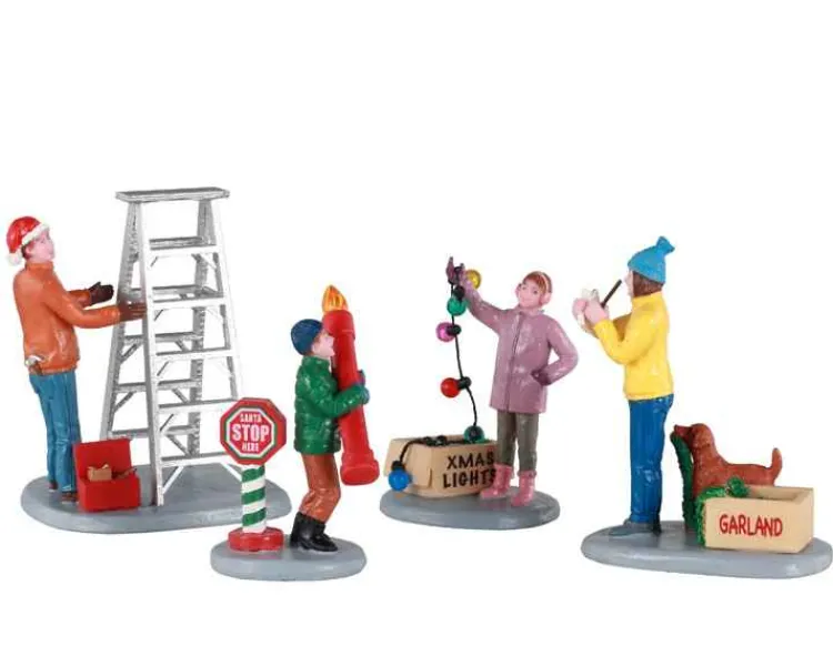 Lemax 12030 - Getting Ready To Decorate, Set Of 4 - Figurines