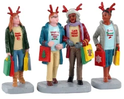 Lemax 12026 - Girls Christmas Shopping Trip, Set Of 3 - Figurines