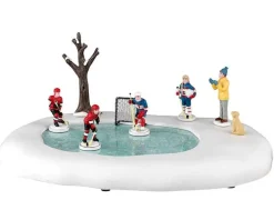 Lemax 34085 - Girls Play Hockey, Too!, Battery-Operated (4.5-Volt) - Table Pieces