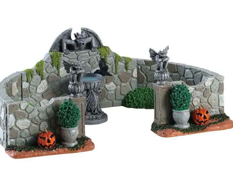 Lemax 83350 - Grey Gargoyle Gardens, Set Of 6 - Spooky Town Accessories