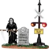 Lemax 44746 - Grim Railway Switchman, Battery-Operated (4.5-Volt) - Spooky Town Halloween Village Accessories