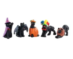 Lemax 12014 - Halloween Cats, Set Of 5 - Spooky Town Figurines