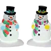 Lemax 24965 - Holly Hat Snowman, Set Of 2, Battery-Operated (4.5-Volt) - Electrical Accessories