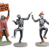 Lemax 12044 - Jitterbones Dance Party, Set Of 3 - Spooky Town Halloween Village Figurines