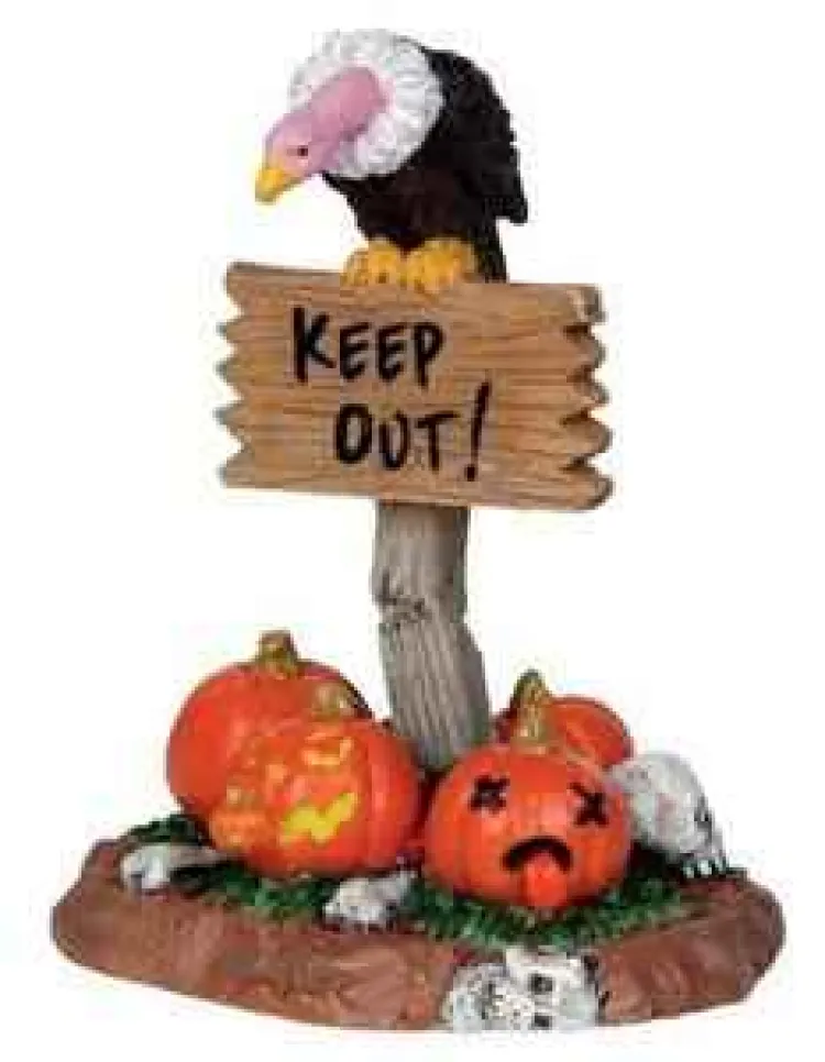 Lemax 24475 - Keep Out! - Spooky Town Halloween Village Accessories