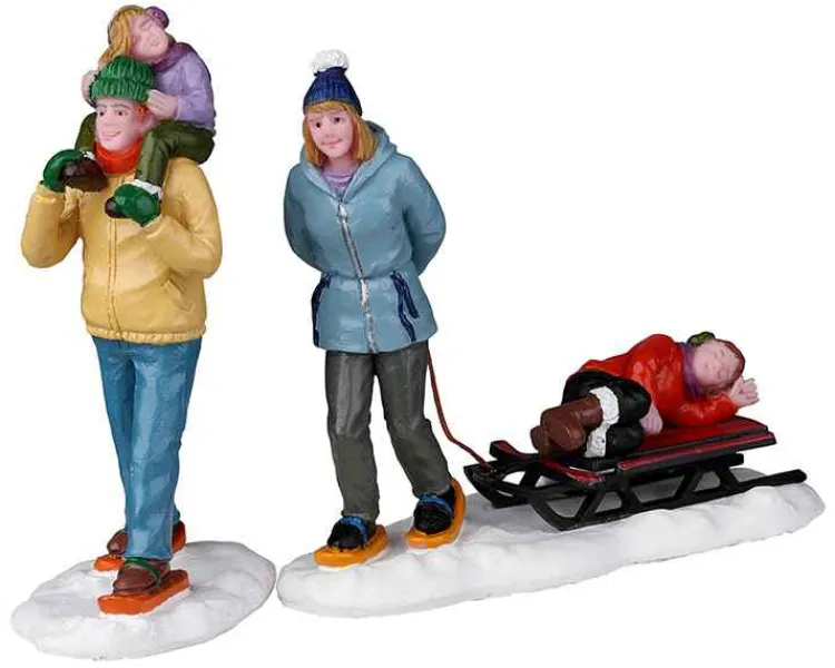 Lemax 22148 - Long Day Snowshoeing, Set Of 2 - Christmas Village Figurines