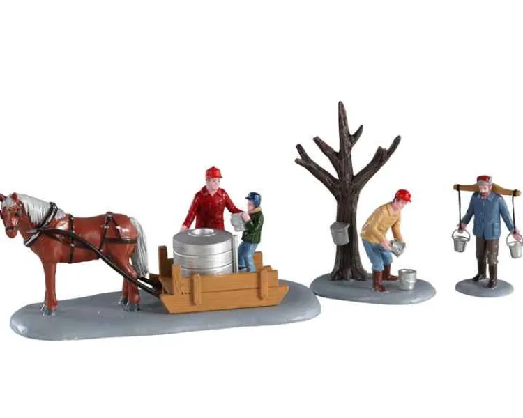 Lemax 03523 - Maple Syrup Season, Set Of 3 - Table Pieces