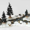 Lemax 13367 - Mill Stream Fork, Set Of 10 - Christmas Village Landscape Items