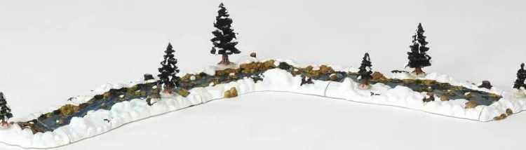 Lemax 94403 - Mill Stream, Set Of 11 - Christmas Village Landscape Items