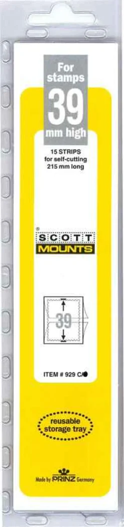 Scott 39 Mm X 215 Mm Strip Clear Mount (15 Mounts)