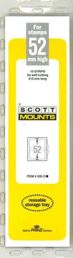 Scott 52 Mm X 215 Mm Strip Clear Mount (15 Mounts)
