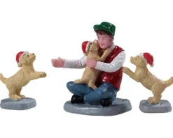 Lemax 92778 - New Puppies, Set Of 3 - Figurines