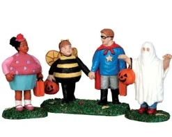 Lemax 52304 - New Trick Or Treaters, Set Of 3 - Spooky Town Figurines