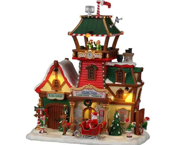 Lemax 25864 - North Pole Control Tower, With 4.5-Volt Adaptor - Santa's Wonderland Christmas Village Houses & Buildings