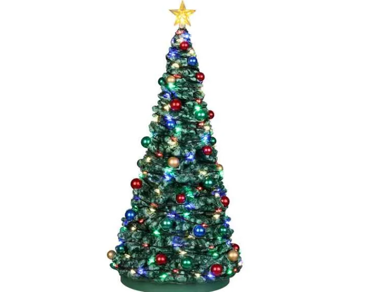 Lemax 24954 - Outdoor Holiday Tree, Battery-Operated (4.5-Volt) - Christmas Village Trees