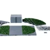 Lemax 64108 - Plaza System (Grey, Round Grass) - 24 Pcs - Landscape