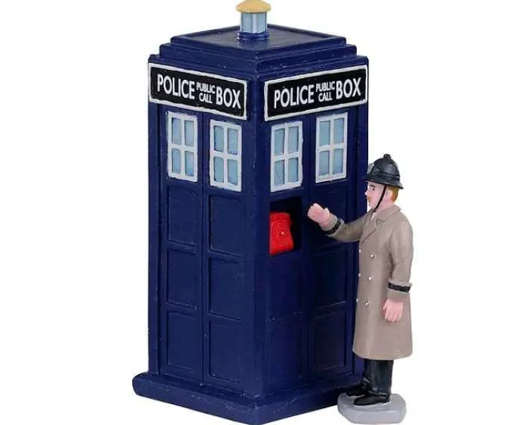 Lemax 03509 - Police Call Box, Set Of 2 - Table Pieces