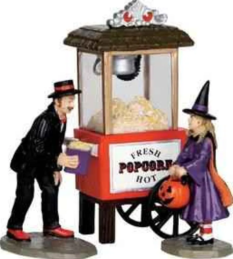 Lemax 32112 - Popcorn Treats, Set Of 3 - Spooky Town Halloween Village Figurines