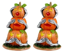 Lemax 34073 - Pumpkin Snowmen, Set Of 2 - Spooky Town Accessories