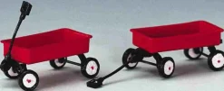 Lemax 44175 - Red Wagons, Set Of 2 - Christmas Village Misc. Accessories