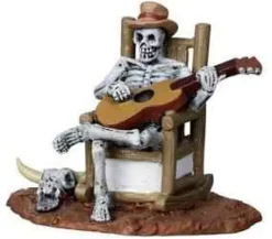 Lemax 22003 - Rocking Chair Skeleton - Spooky Town Halloween Village Figurines