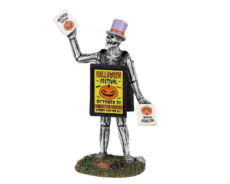 Lemax 22102 - Sandwich Board Skeleton - Spooky Town Halloween Village Figurines