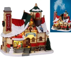 Lemax 15742 - Santa's Chalet, With 4.5-Volt Adaptor - Santa's Wonderland Christmas Village Houses & Buildings