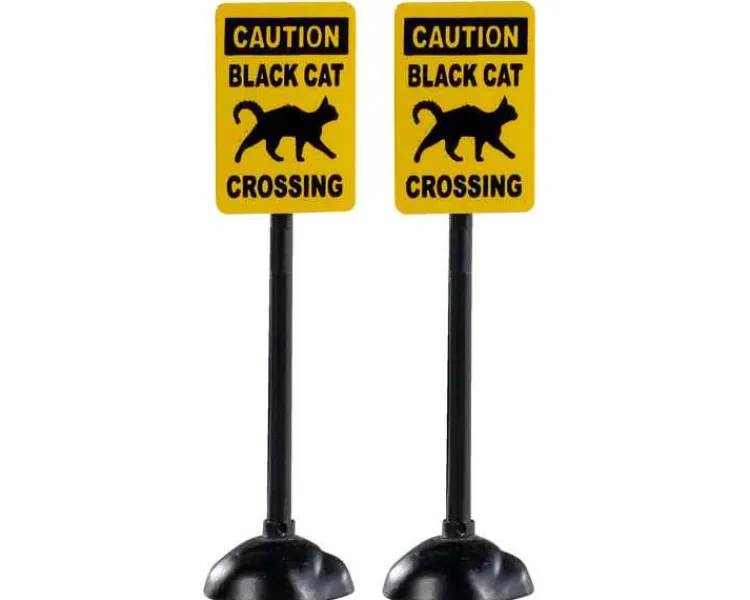 Lemax 04712 - Scary Road Signs, Set Of 2 - Spooky Town Accessories