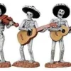 Lemax 12884 - Skeleton Mariachi Band, Set Of 3 - Spooky Town Halloween Village Figurines