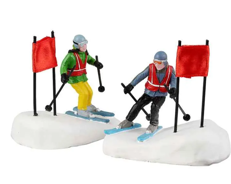 Lemax 22130 - Slalom Stars, Set Of 2 - Christmas Village Figurines