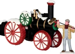 Lemax 43072 - Snowy Steam Tractor - Christmas Village Table Pieces
